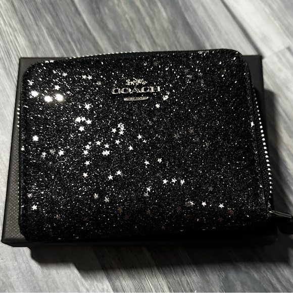 Coach Black Glitter & Stars Wallet - Picture 4 of 5